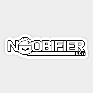 The NOOBIFIER Official for light colours Sticker